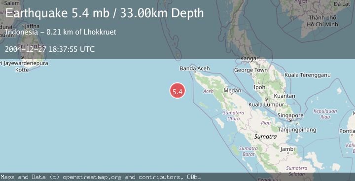 Map of OFF W COAST OF NORTHERN SUMATRA