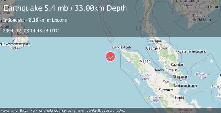 Map of OFF W COAST OF NORTHERN SUMATRA