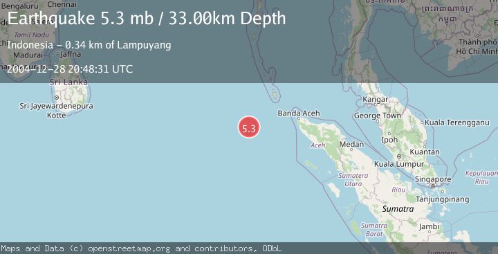 Map of OFF W COAST OF NORTHERN SUMATRA