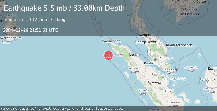 Map of OFF W COAST OF NORTHERN SUMATRA