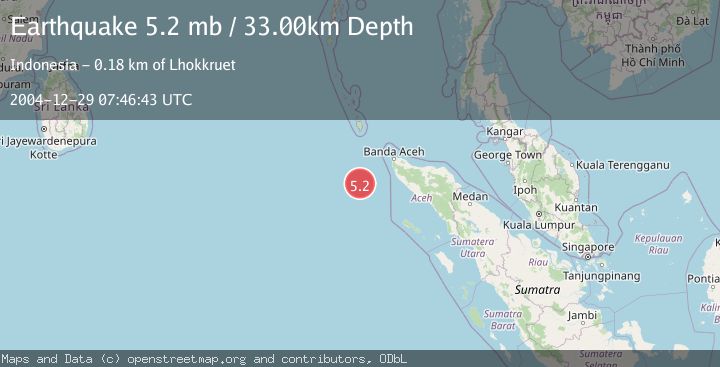 Map of OFF W COAST OF NORTHERN SUMATRA