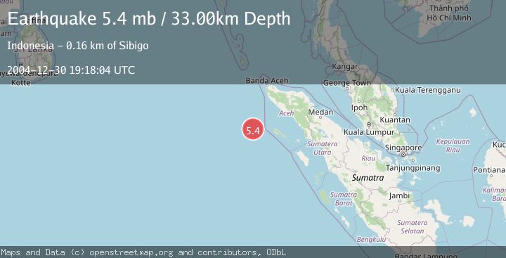 Map of OFF W COAST OF NORTHERN SUMATRA