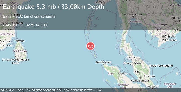 Map of NICOBAR ISLANDS, INDIA REGION