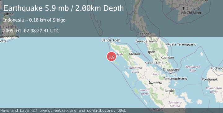Map of OFF W COAST OF NORTHERN SUMATRA