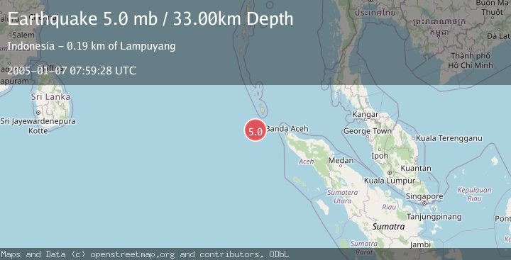 Map of OFF W COAST OF NORTHERN SUMATRA