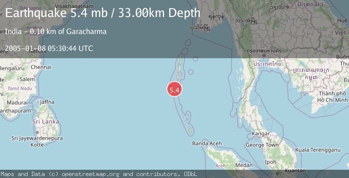 Map of ANDAMAN ISLANDS, INDIA REGION