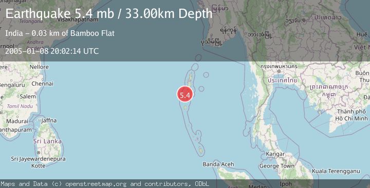 Map of ANDAMAN ISLANDS, INDIA REGION