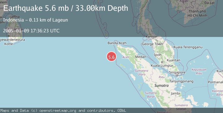 Map of OFF W COAST OF NORTHERN SUMATRA