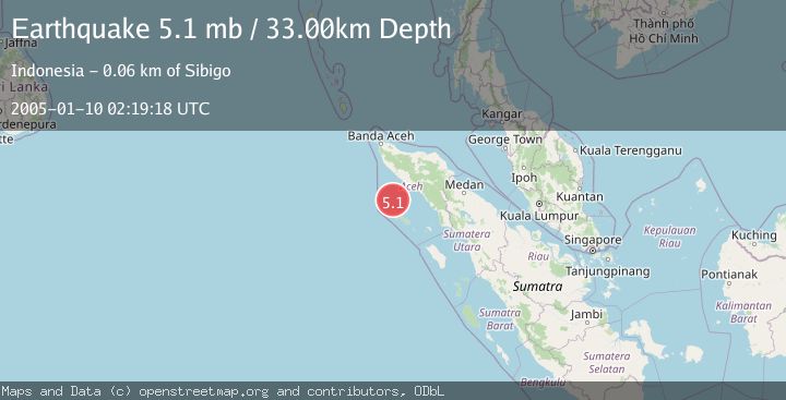 Map of OFF W COAST OF NORTHERN SUMATRA