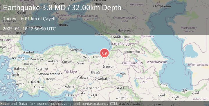 Map of EASTERN TURKEY