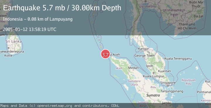 Map of NORTHERN SUMATRA, INDONESIA