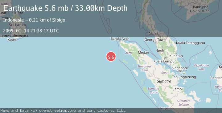 Map of OFF W COAST OF NORTHERN SUMATRA