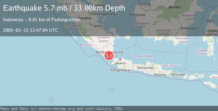 Map of SUNDA STRAIT, INDONESIA