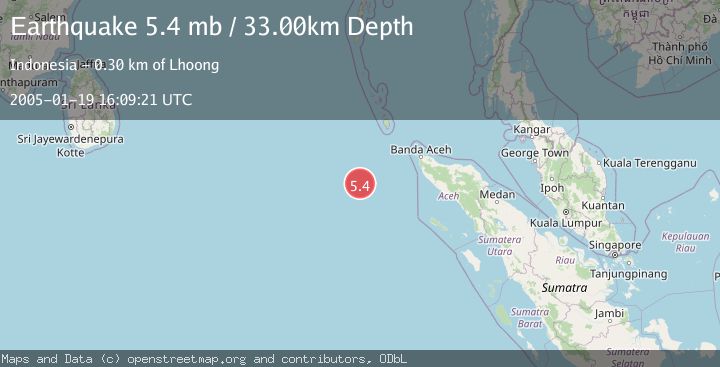 Map of OFF W COAST OF NORTHERN SUMATRA