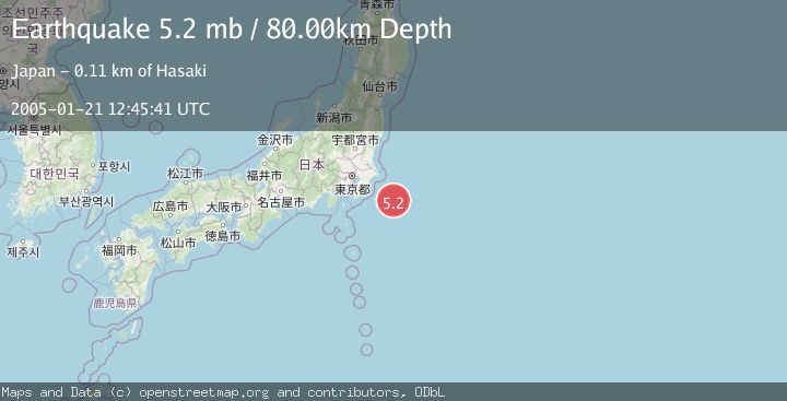 Map of OFF EAST COAST OF HONSHU, JAPAN