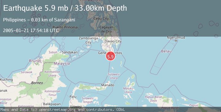 Map of MINDANAO, PHILIPPINES