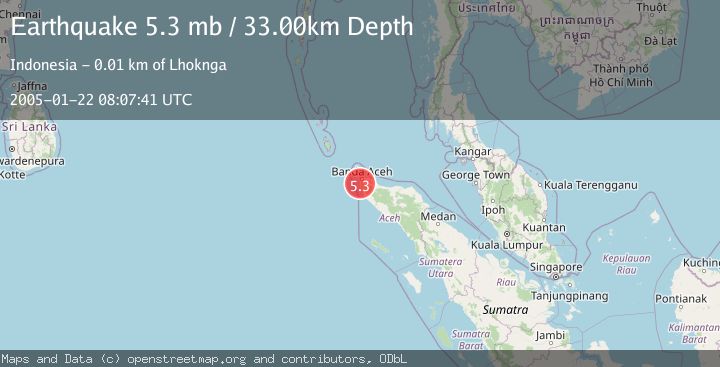 Map of NORTHERN SUMATRA, INDONESIA