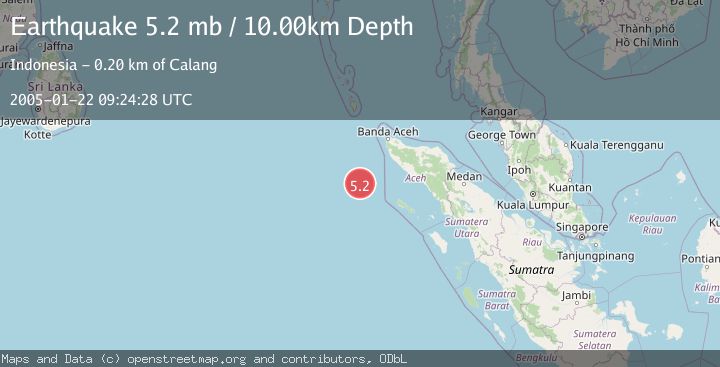Map of OFF W COAST OF NORTHERN SUMATRA
