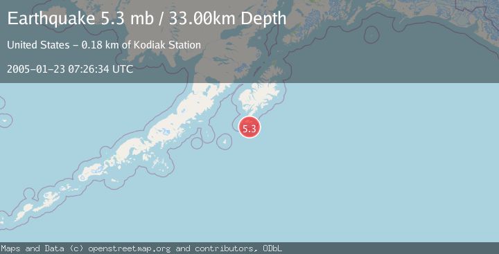 Map of KODIAK ISLAND REGION, ALASKA