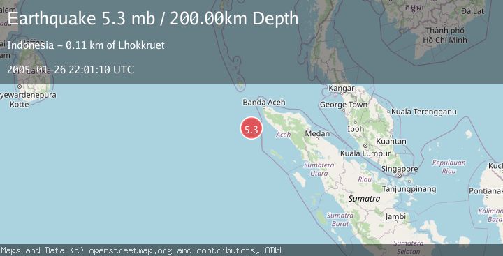 Map of OFF W COAST OF NORTHERN SUMATRA