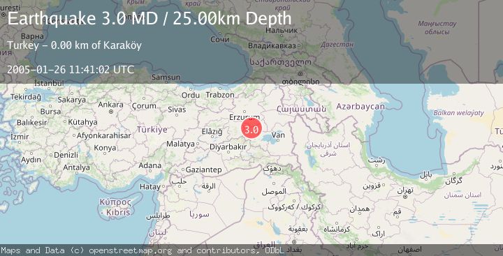 Map of EASTERN TURKEY