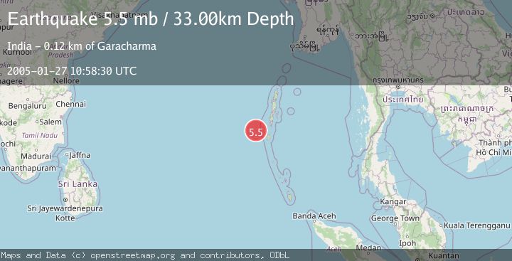 Map of ANDAMAN ISLANDS, INDIA REGION