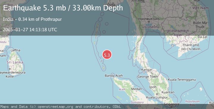 Map of NICOBAR ISLANDS, INDIA REGION
