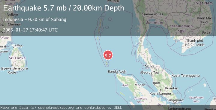 Map of NICOBAR ISLANDS, INDIA REGION