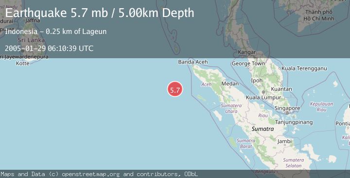 Map of OFF W COAST OF NORTHERN SUMATRA