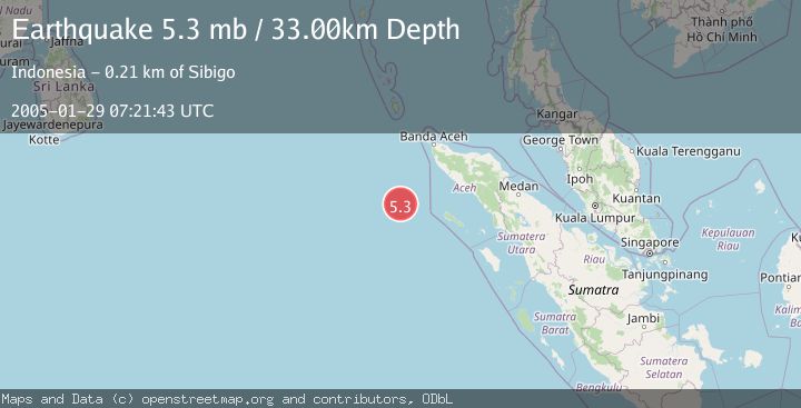 Map of OFF W COAST OF NORTHERN SUMATRA