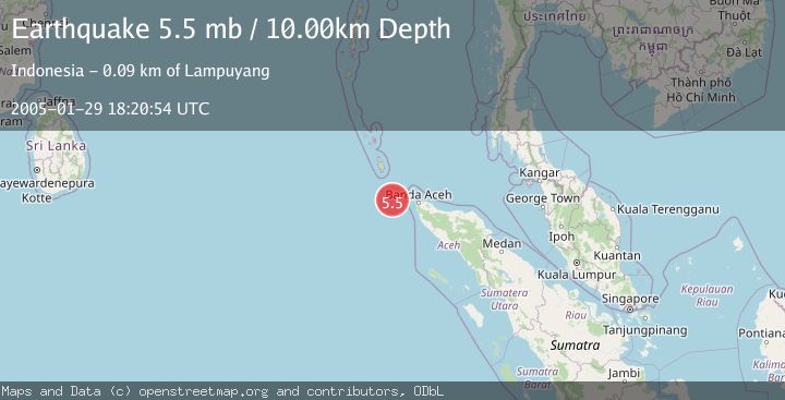 Map of NORTHERN SUMATRA, INDONESIA