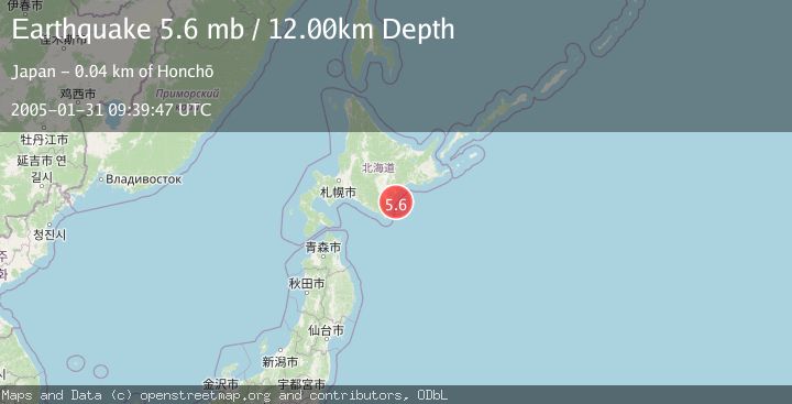 Map of HOKKAIDO, JAPAN REGION