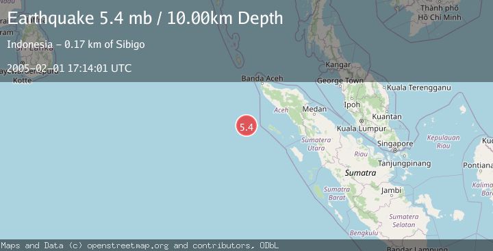 Map of OFF W COAST OF NORTHERN SUMATRA
