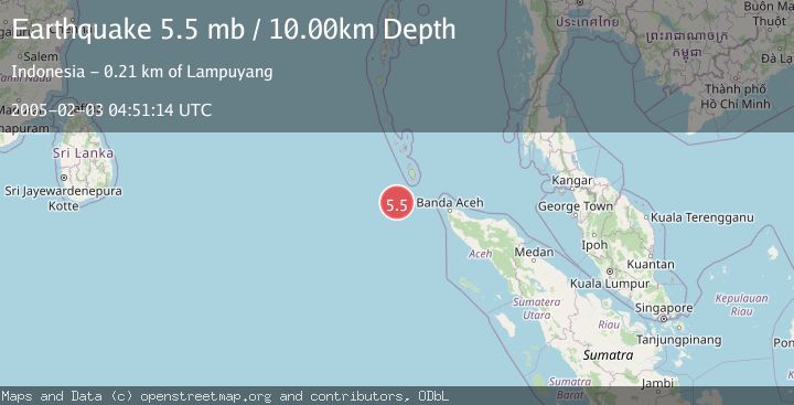 Map of OFF W COAST OF NORTHERN SUMATRA