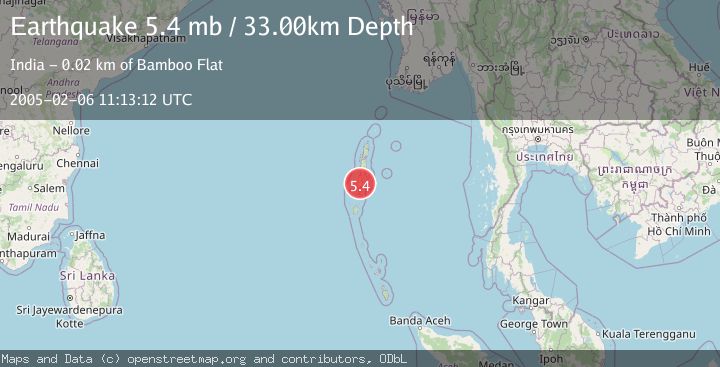 Map of ANDAMAN ISLANDS, INDIA REGION