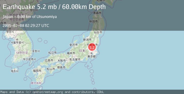 Map of EASTERN HONSHU, JAPAN