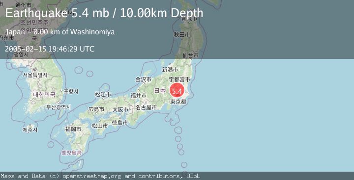 Map of EASTERN HONSHU, JAPAN