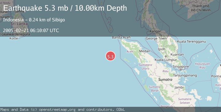 Map of OFF W COAST OF NORTHERN SUMATRA