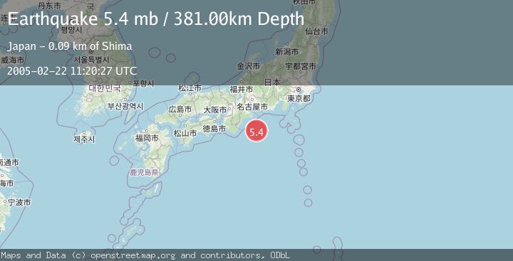Map of NEAR S. COAST OF HONSHU, JAPAN