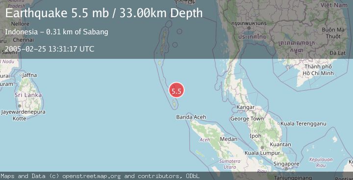 Map of NICOBAR ISLANDS, INDIA REGION