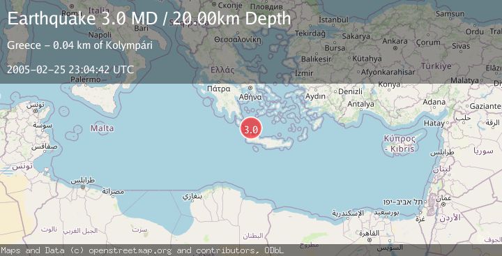 Map of CRETE, GREECE