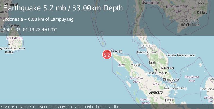 Map of NORTHERN SUMATRA, INDONESIA