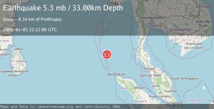 Map of NICOBAR ISLANDS, INDIA REGION
