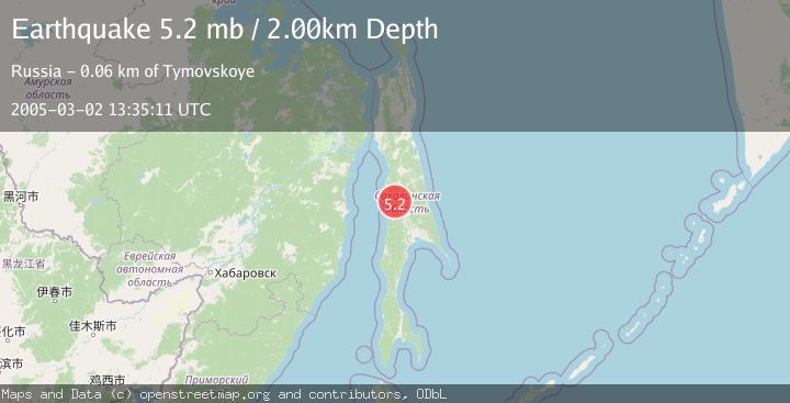 Map of SAKHALIN, RUSSIA