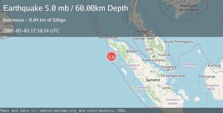 Map of OFF W COAST OF NORTHERN SUMATRA