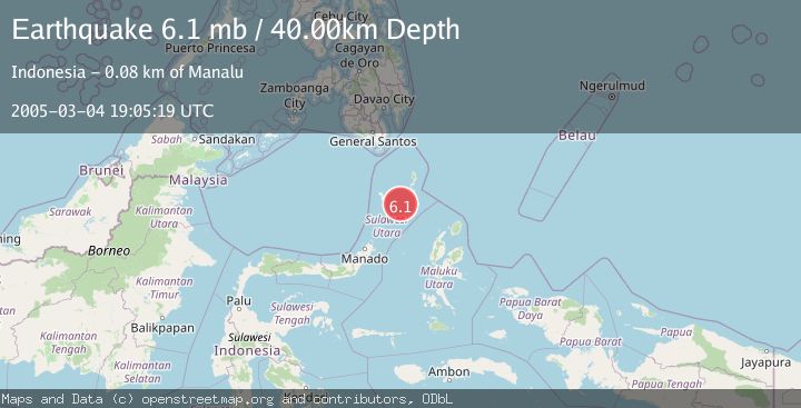 Map of KEPULAUAN TALAUD, INDONESIA