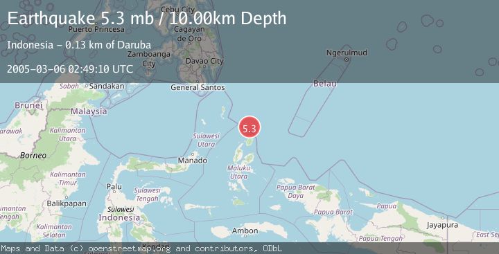 Map of NORTH OF HALMAHERA, INDONESIA