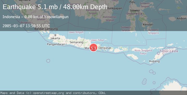 Map of JAVA, INDONESIA