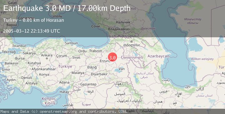 Map of EASTERN TURKEY