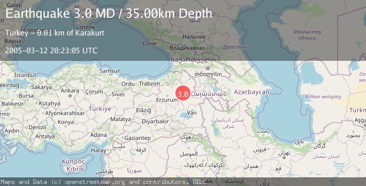 Map of EASTERN TURKEY